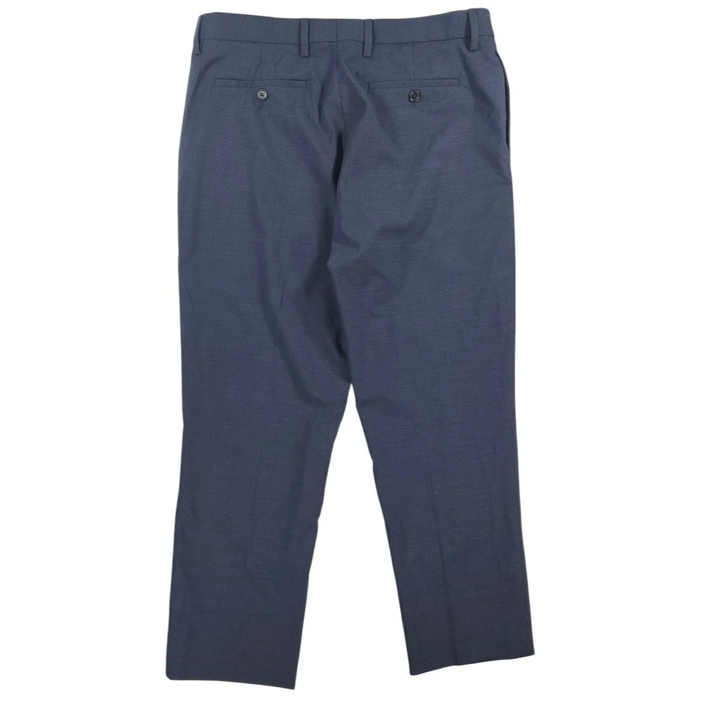 Banana Republic Athletic Tapered Wool Blend Dress Pants Navy 34x30 (26.5) Mens